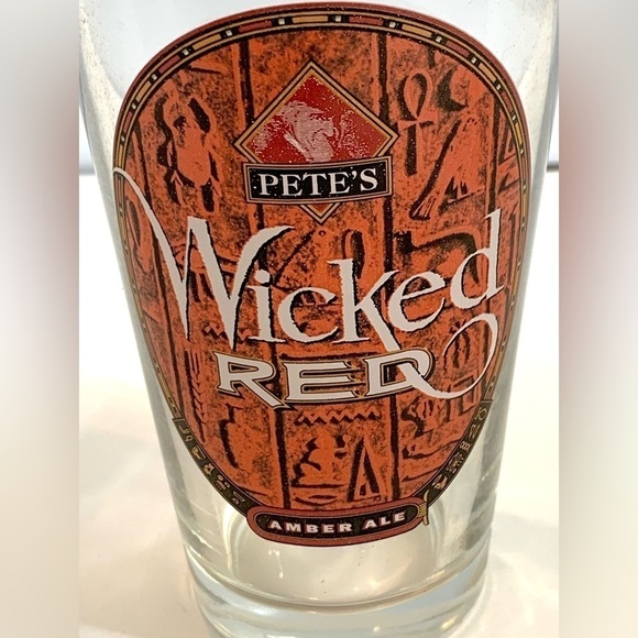 Pete’s Wicked Red Amber Ale Brewery Pint Beer Glass 2005 Retired Bar Man Cave - Picture 4 of 5